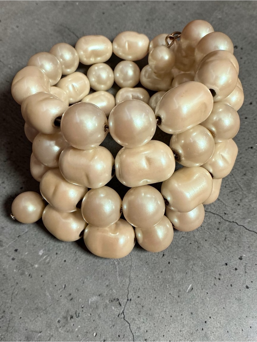 Pearl-Style Multi-Strand Bracelet in Cream